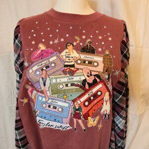 Upcycled Taylor Swift sweatshirt Size M